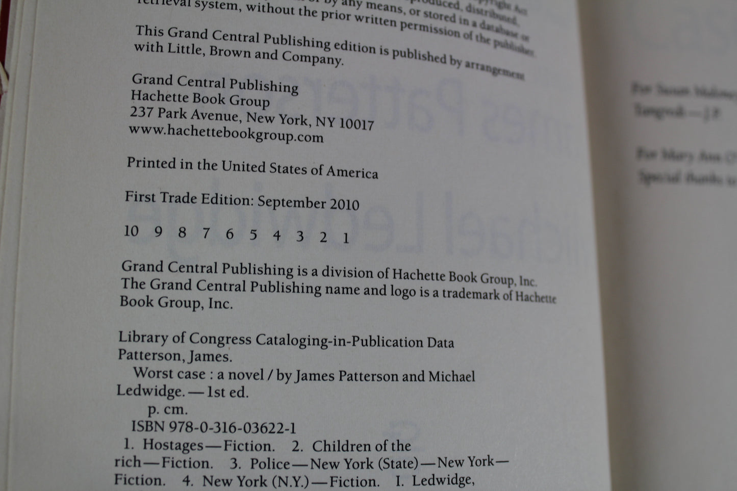 Worst Case (A Michael Bennett Thriller, 3) by James Patterson
