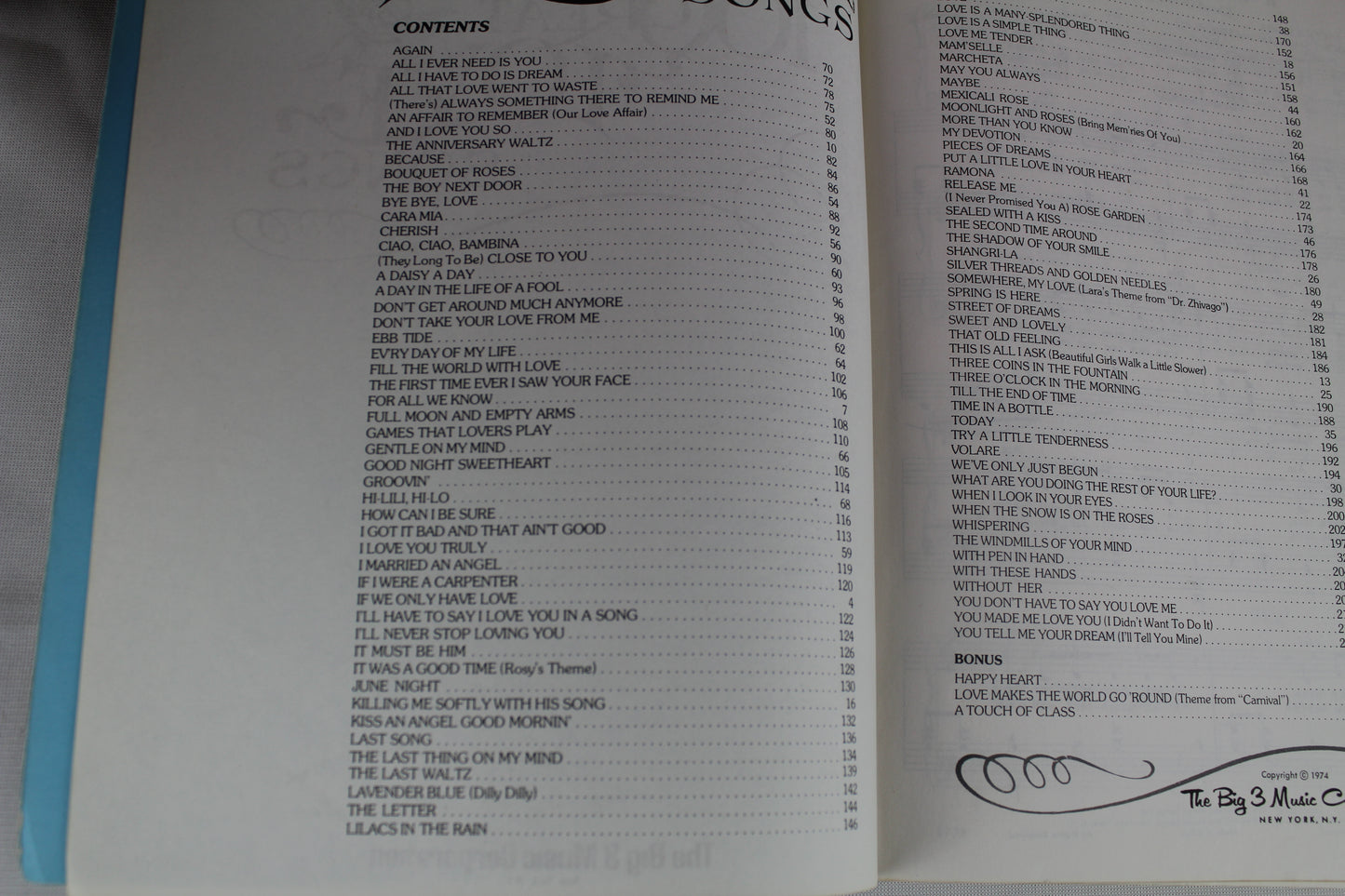 100 Great Love Songs Songbook, All Organ