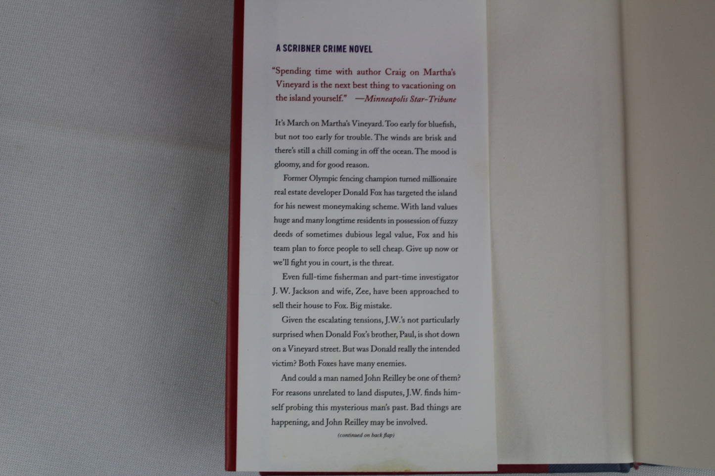 A Vineyard Killing: A Martha's Vineyard Mystery by Philip R. Craig