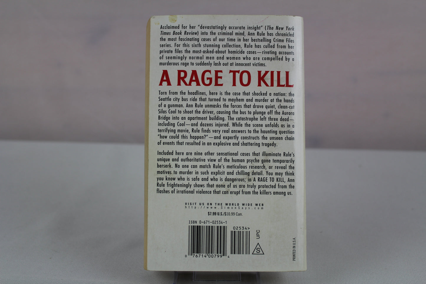 A Rage To Kill and Other True Cases: Anne Rule's Crime Files, Vol. 6 by Ann Rule