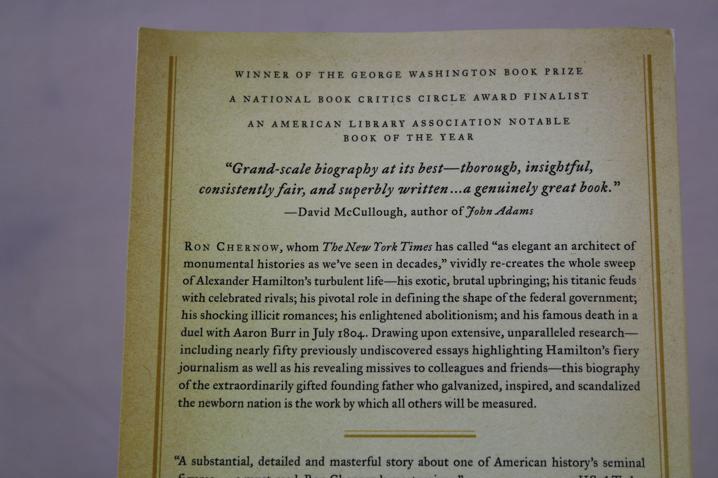 Alexander Hamilton by Ron Chernow