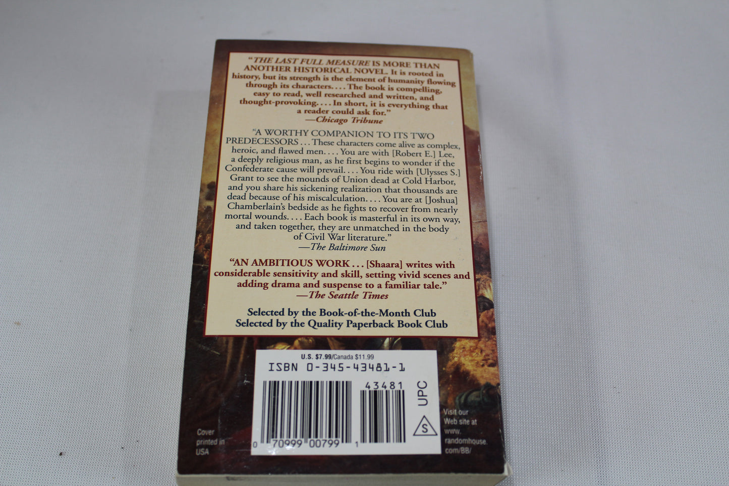 The Last Full Measure: A Novel of the Civil War (Civil War Trilogy) by Jeff Shaara