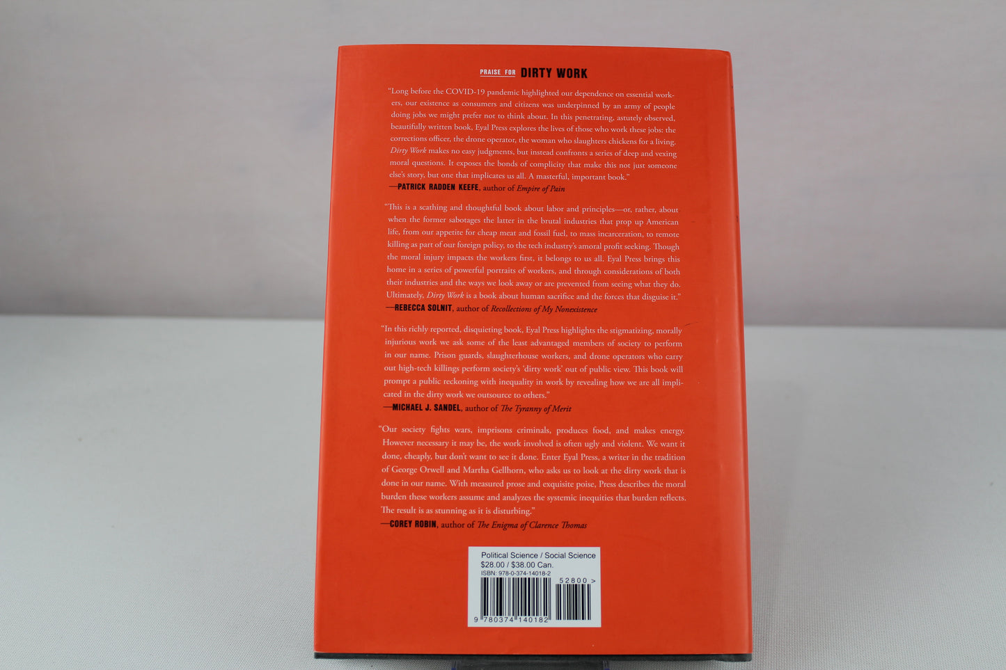 Dirty Work: Essential Jobs and the Hidden Toll of Inequality in America by Eyal Press