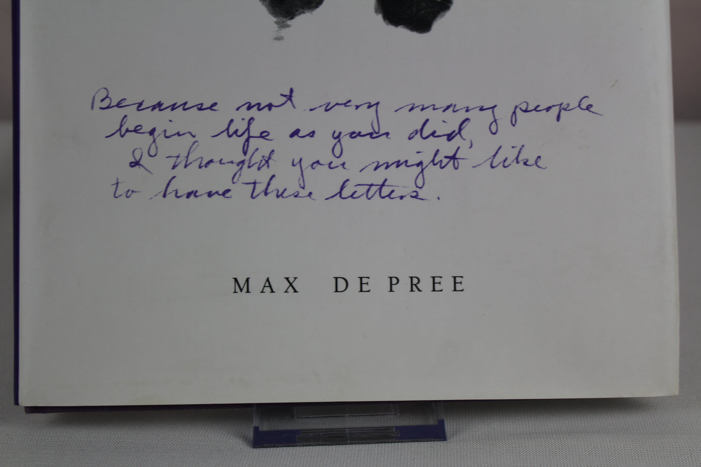 Dear Zoe: Letters to My Miracle Grandchild by Max De Pree