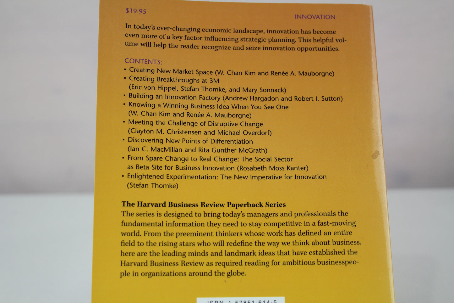 Harvard Business Review on Innovation by Harvard Business School Press