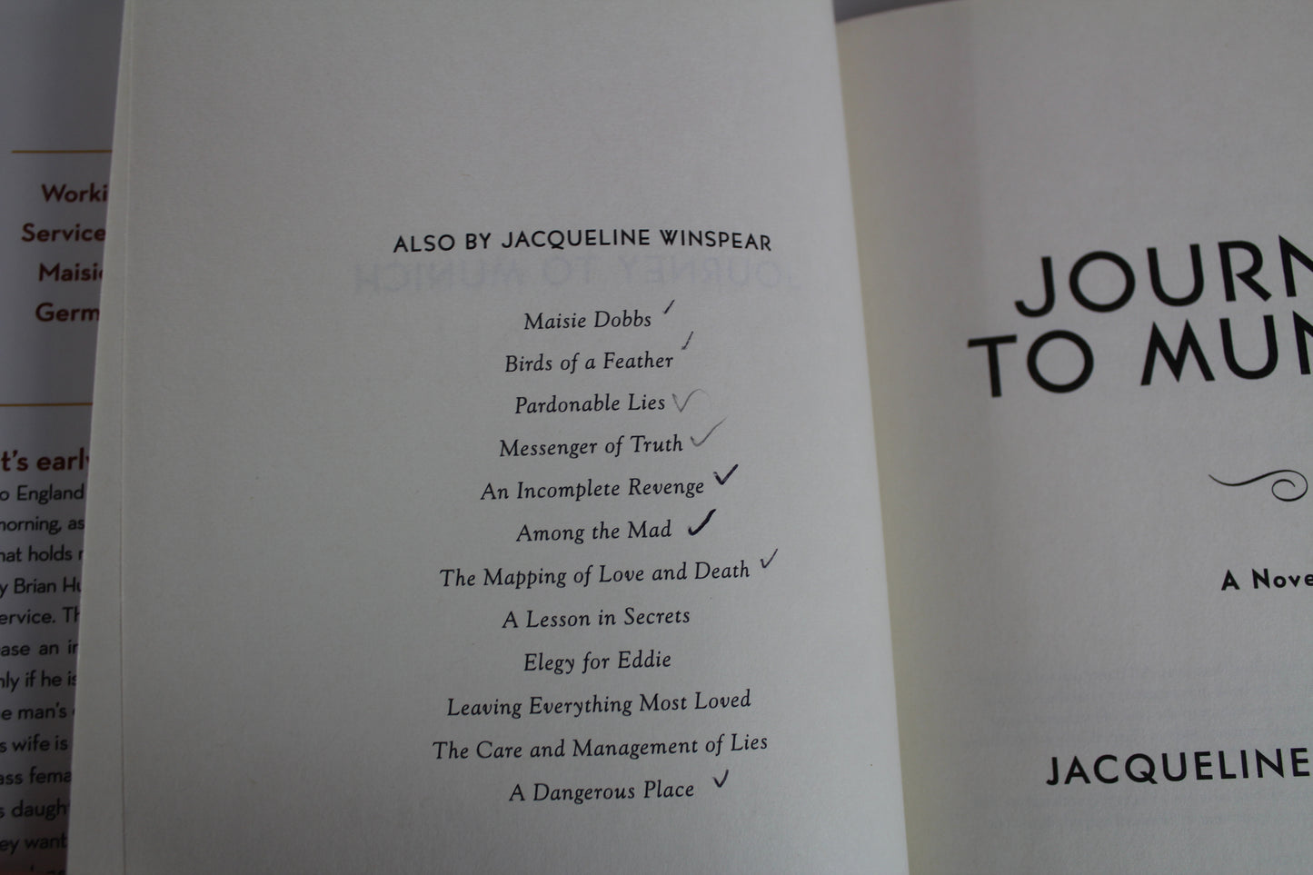 Journey to Munich: A Maisie Dobbs Novel by Jacqueline Winspear