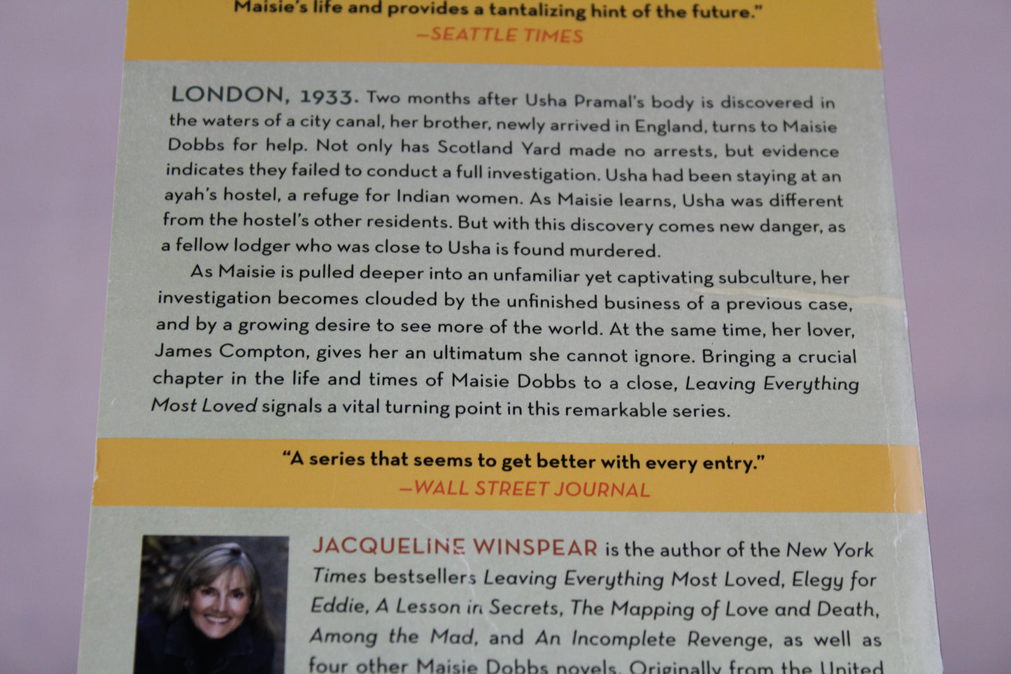 Leaving Everything Most Loved by Jacqueline Winspear