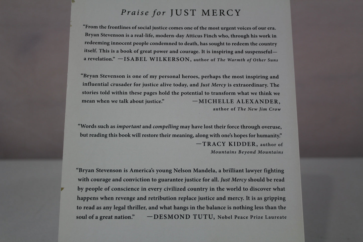 Just Mercy: A Story of Justice and Redemption by Bryan Stevenson