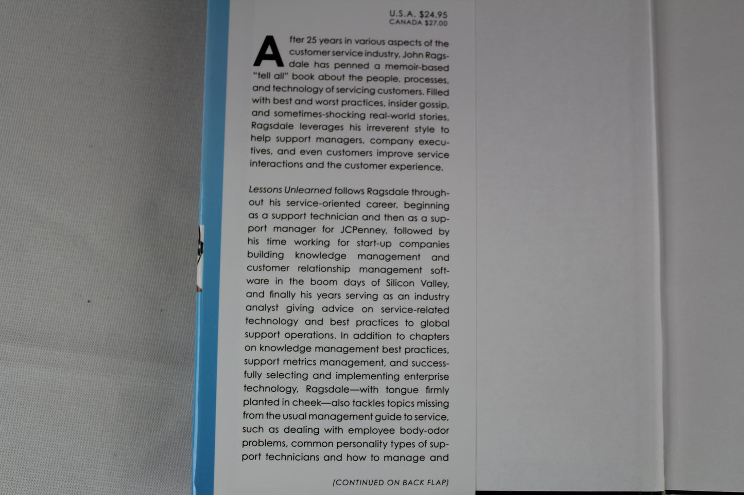 Lessons Unlearned: 25 Years in Customer Service by John Ragsdale