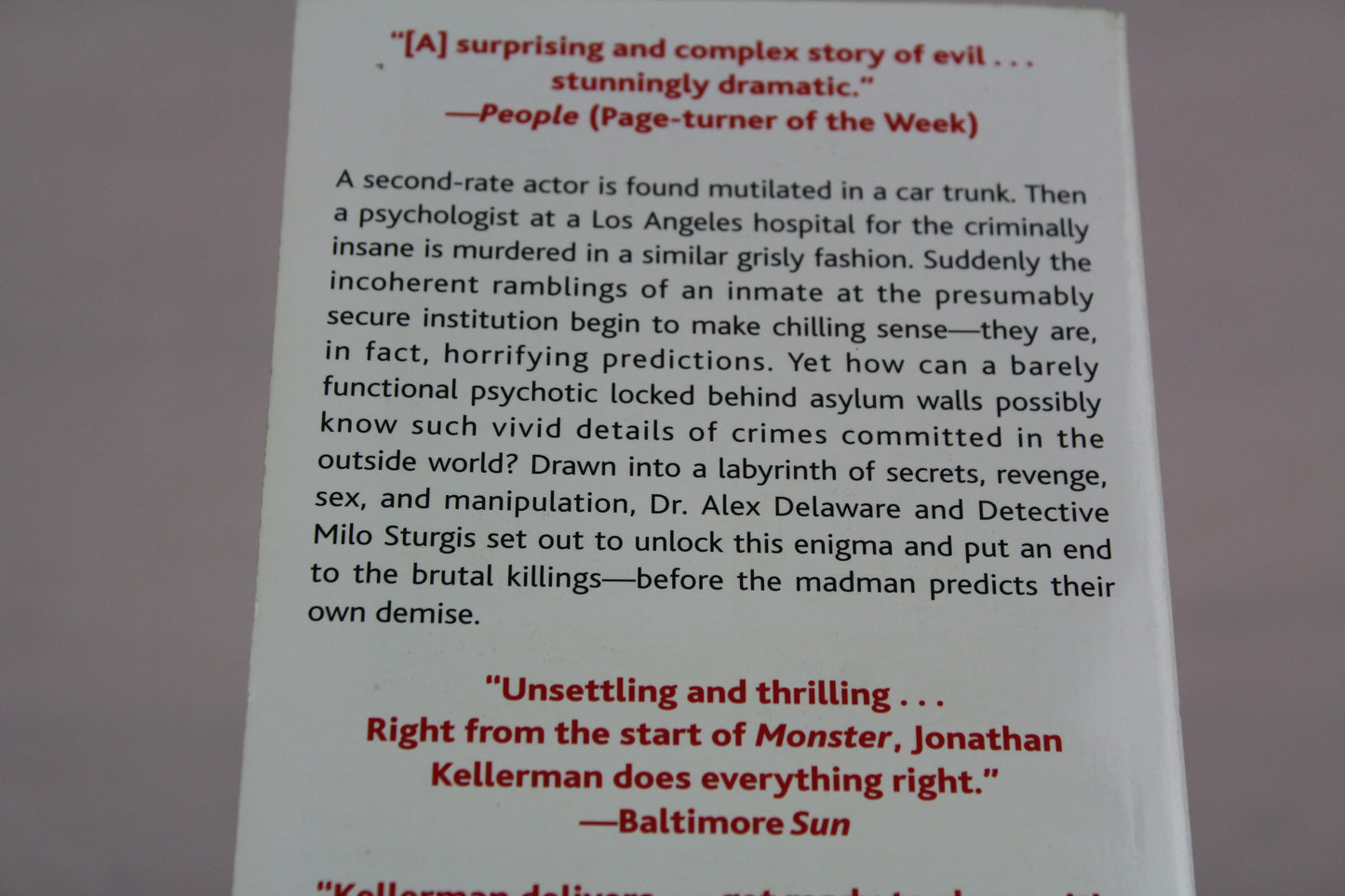 Monster (Alex Delaware, No. 13) by Jonathan Kellerman