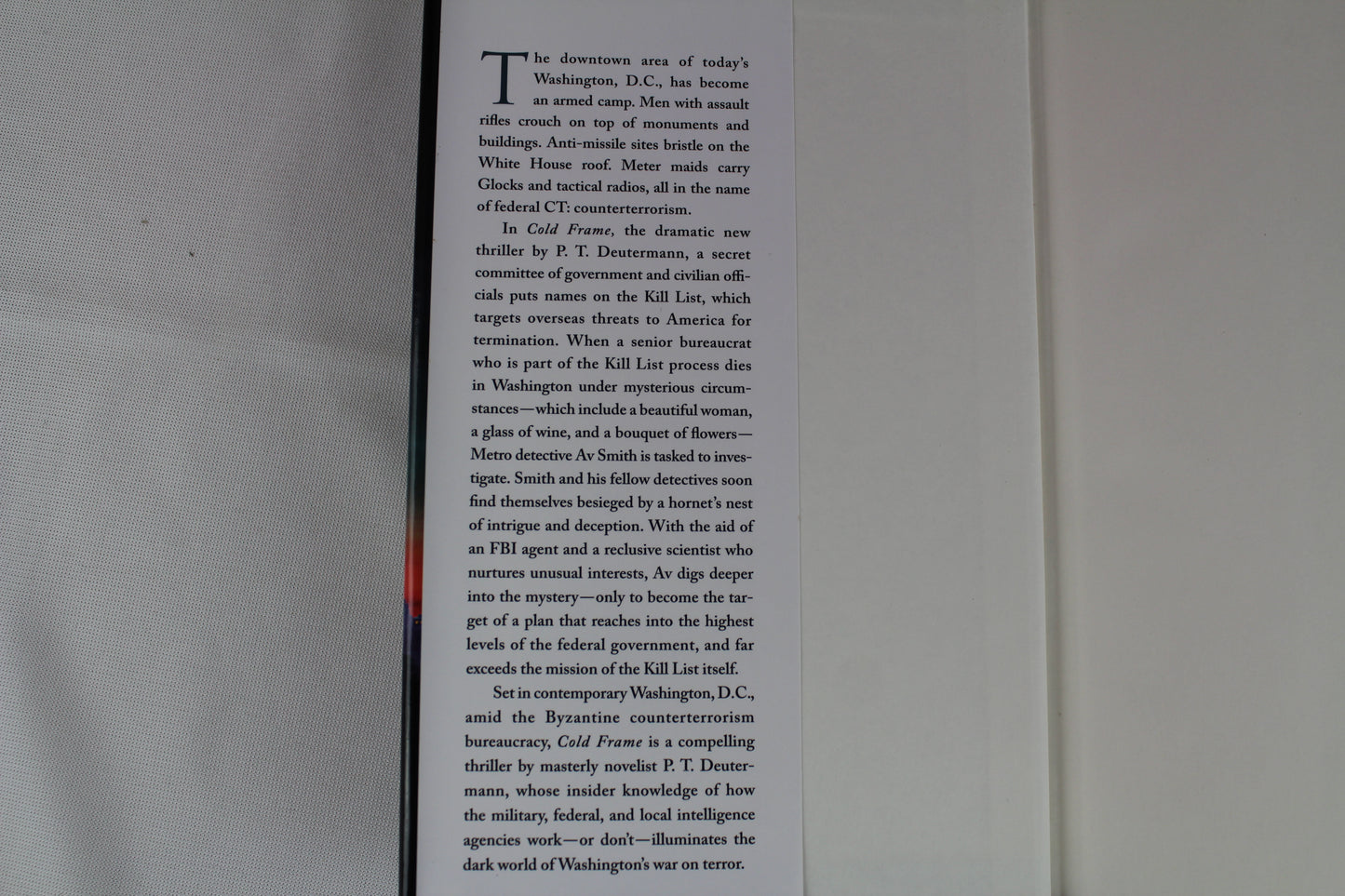 Cold Frame: A Novel by P. T. Deutermann