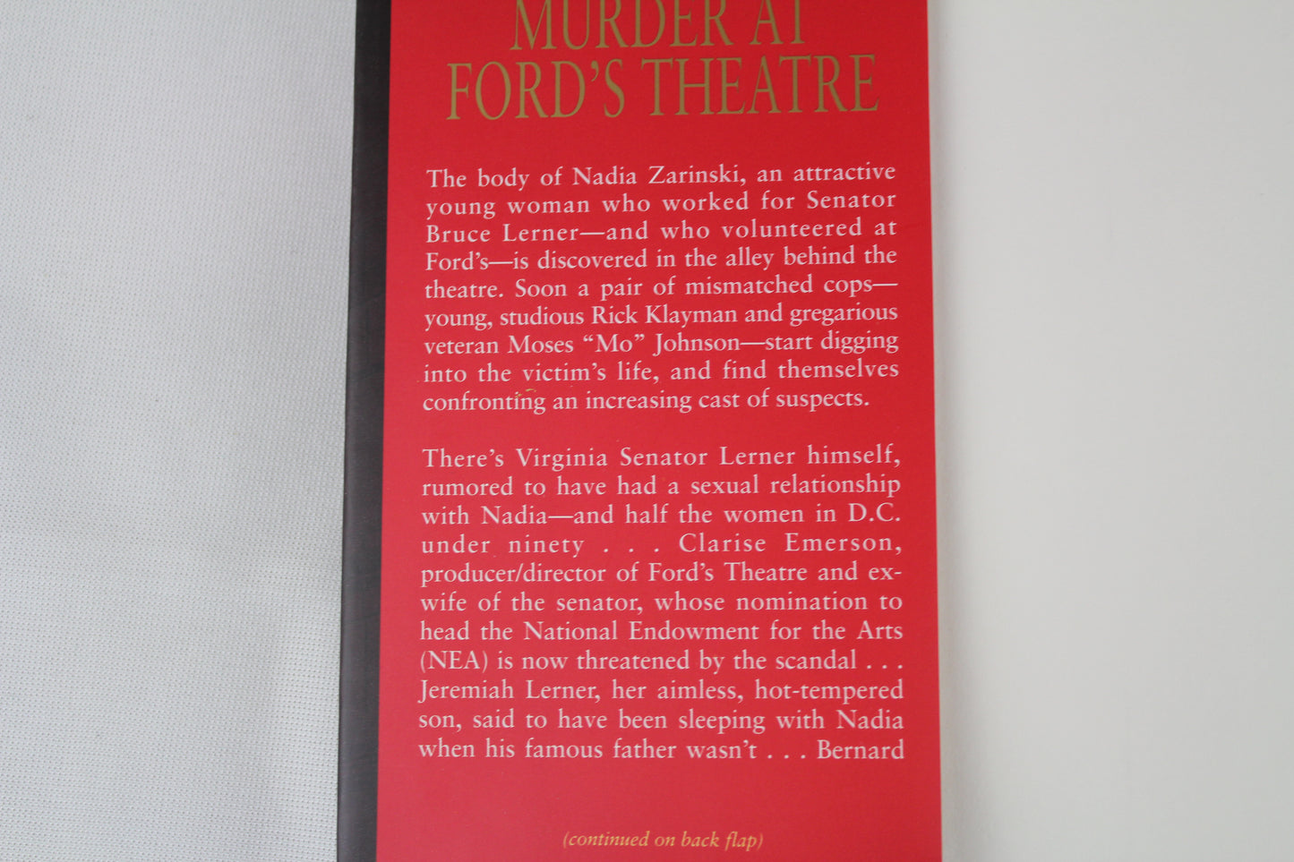 Murder at Ford's Theatre (Capital Crimes) by Margaret Truman
