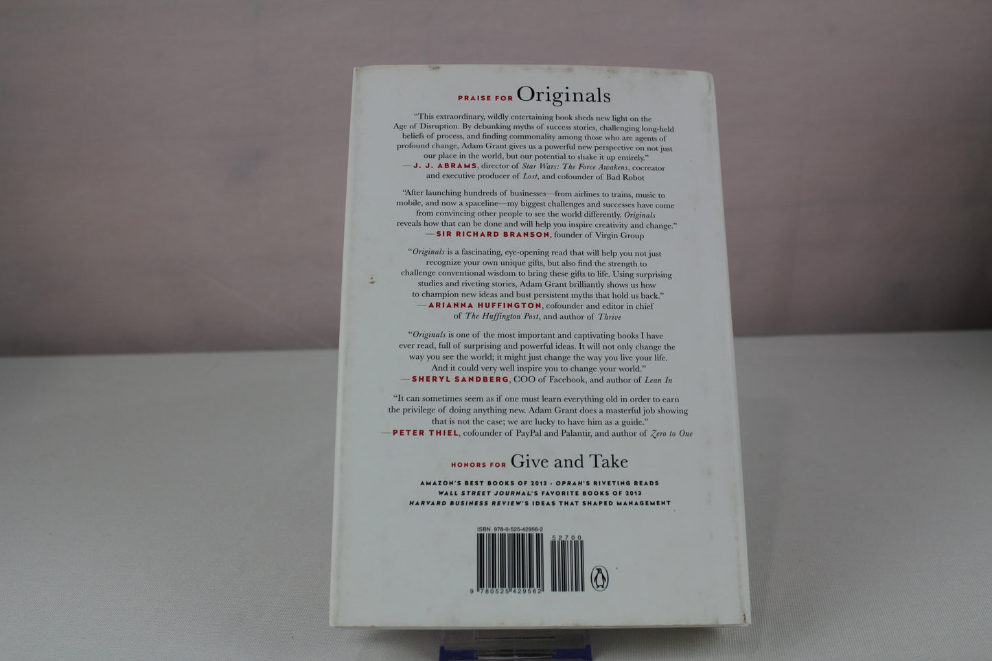 Originals: How Non-Conformists Move the World by Adam Grant, Sheryl Sandberg