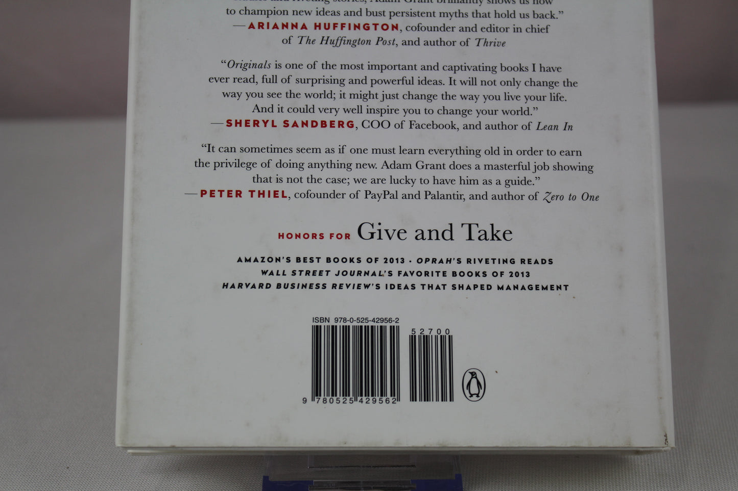 Originals: How Non-Conformists Move the World by Adam Grant, Sheryl Sandberg