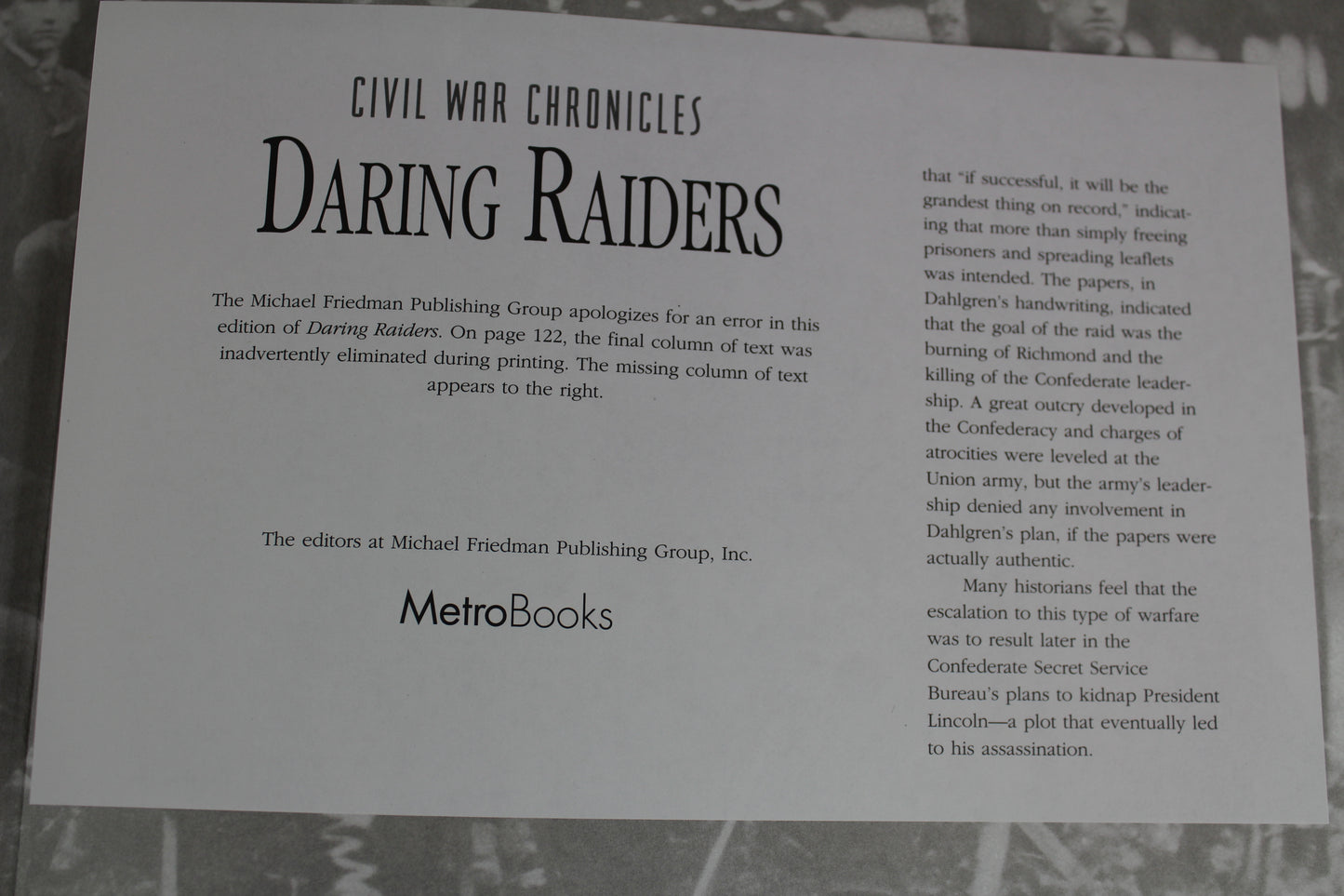 Daring Raiders (Civil War Chronicles) by David L. Phillips