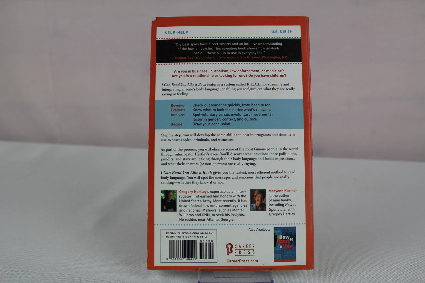 I Can Read You Like A Book: How to Spot the Messages and Emotions People Are Really Sending With Their Body Language by Gregory Hartley, Maryann Karinch
