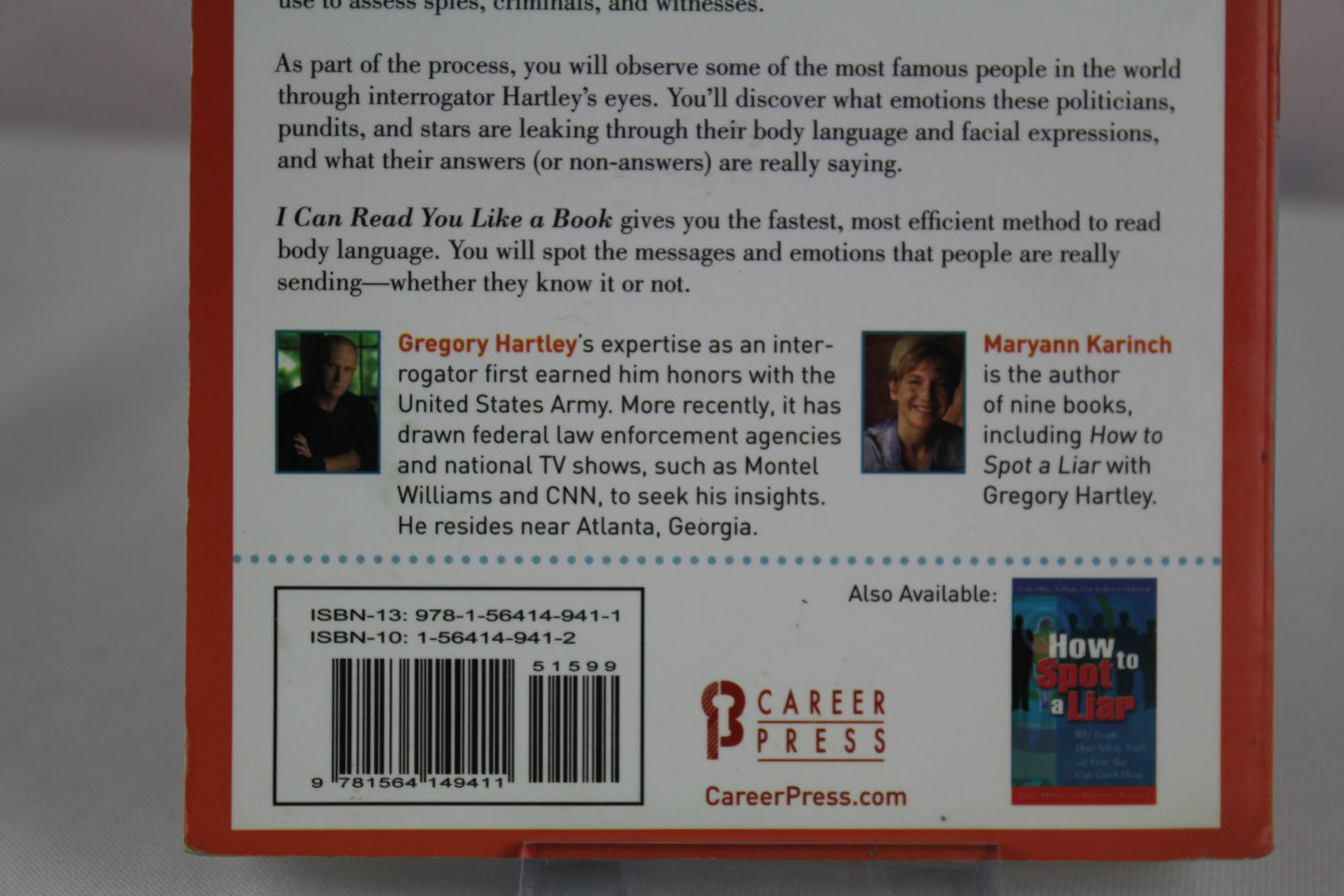 I Can Read You Like A Book: How to Spot the Messages and Emotions People Are Really Sending With Their Body Language by Gregory Hartley, Maryann Karinch