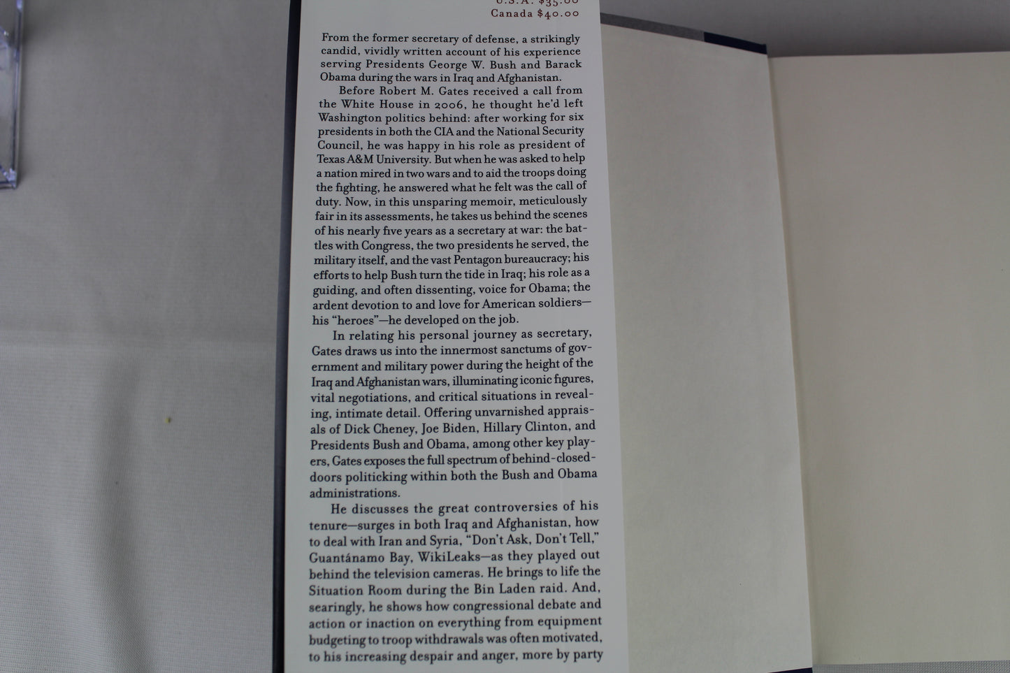 Duty: Memoirs of a Secretary at War by Robert M. Gates