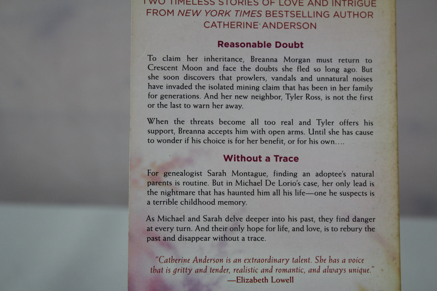 Sweet Dreams: Reasonable DoubtWithout a Trace (HQN) by Catherine Anderson