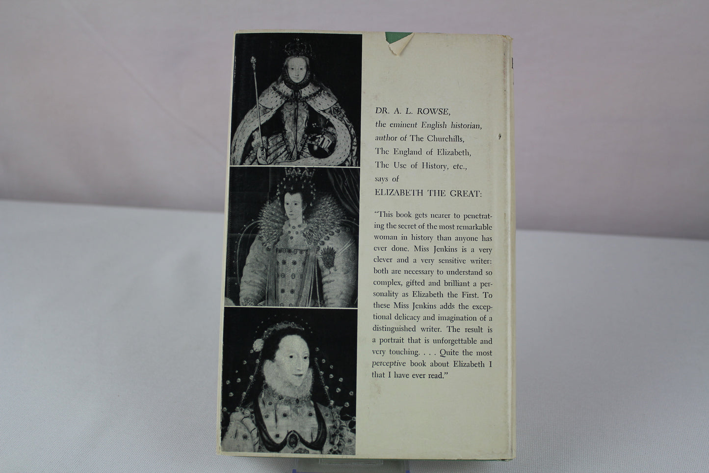 Elizabeth The Great, Biography by Elizabeth Jenkins - 1958 Hardcover~ Book Club