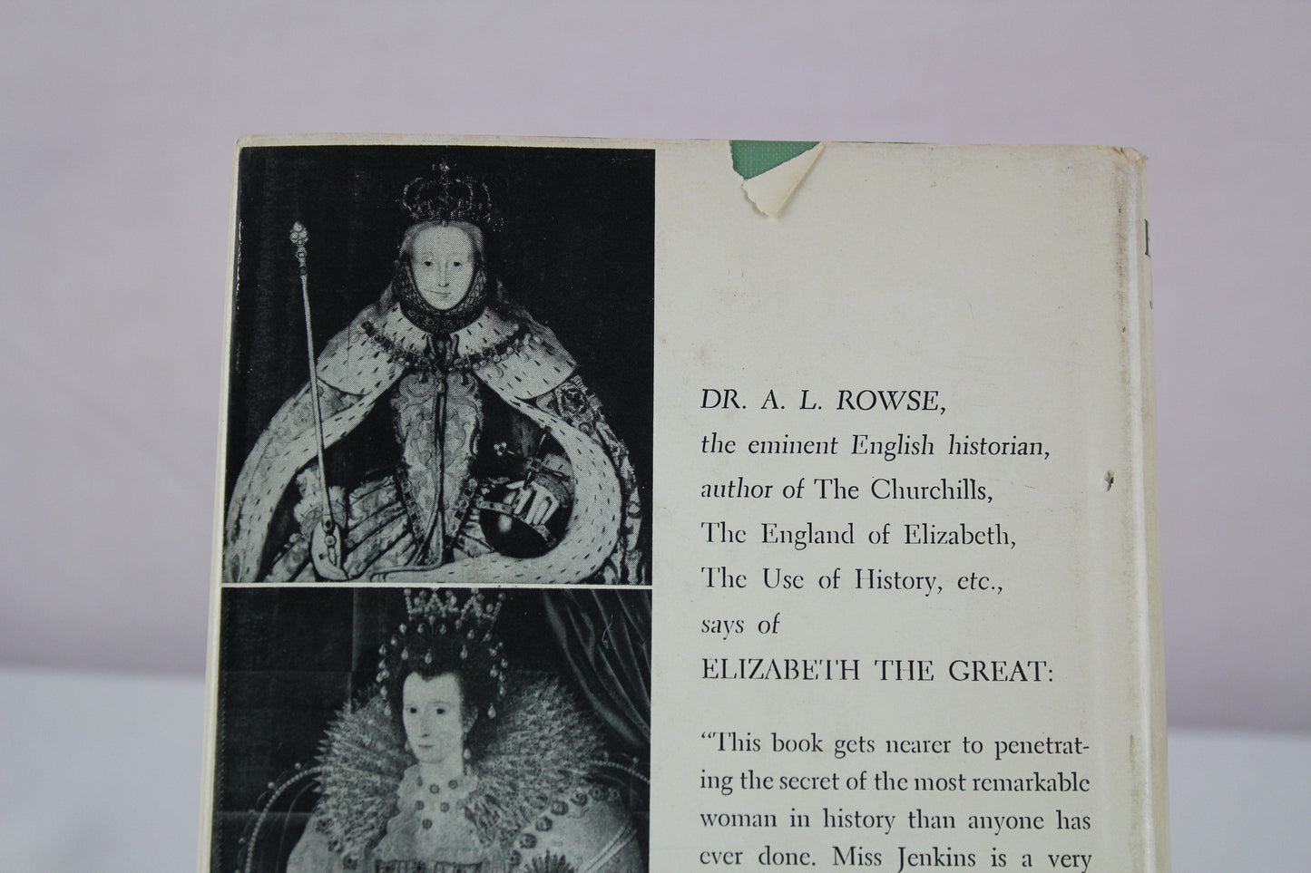 Elizabeth The Great, Biography by Elizabeth Jenkins - 1958 Hardcover~ Book Club