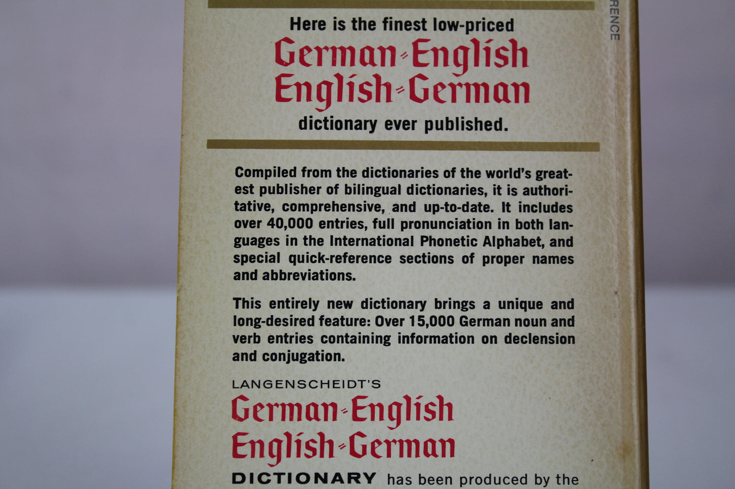 LAngenscheidt's German-English English/German Dictionary by A.C. Langenscheidt;Pomahoba