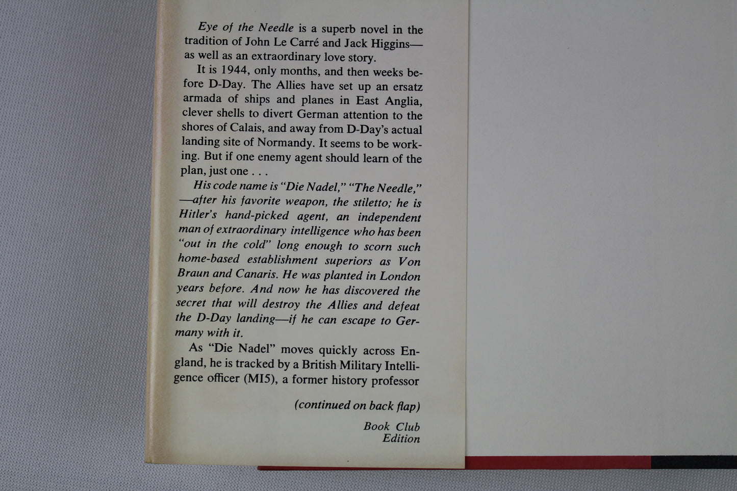 EYE OF NEEDLE by Ken Follett