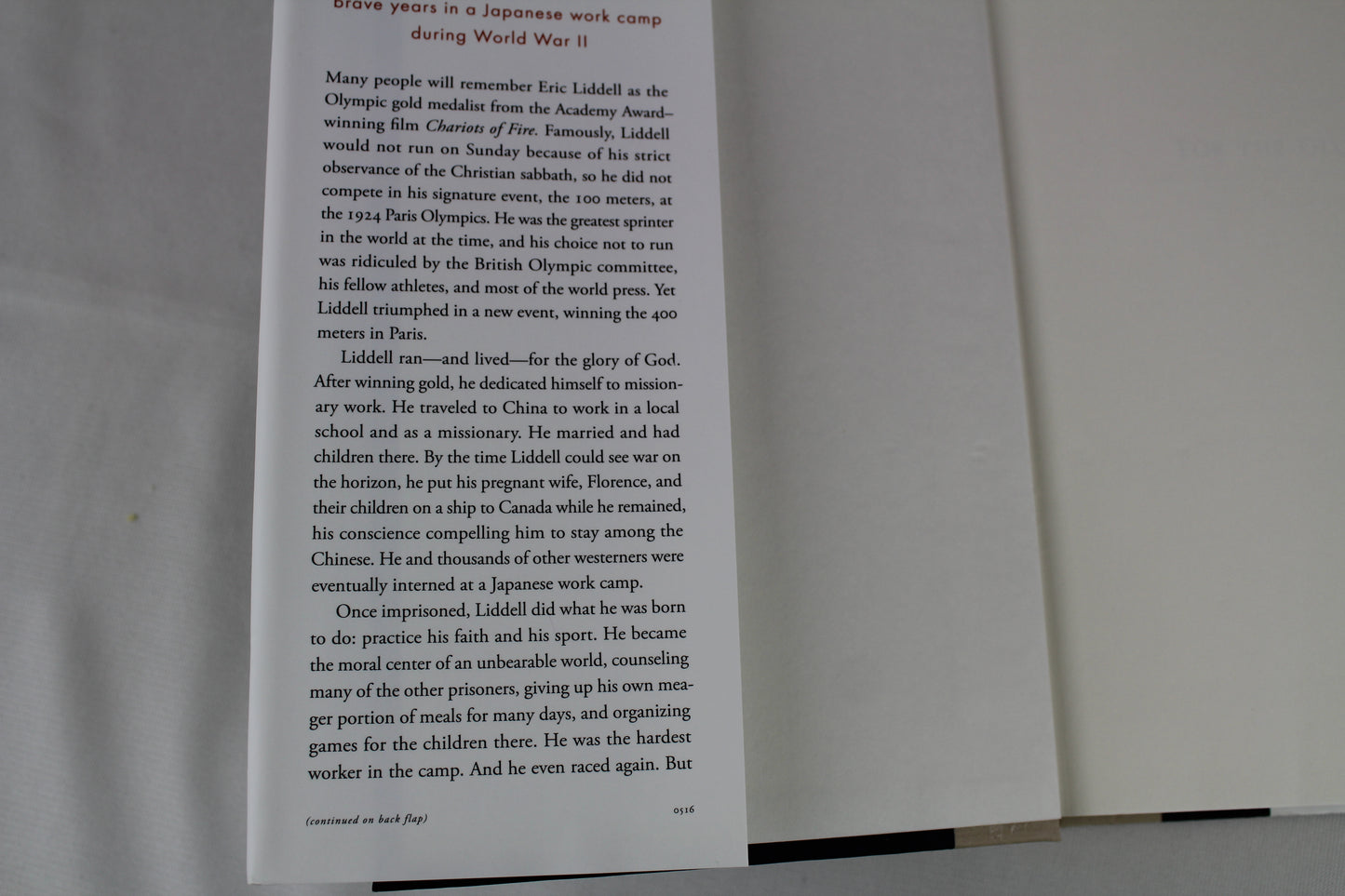 For the Glory: Eric Liddell's Journey from Olympic Champion to Modern Martyr by Duncan Hamilton