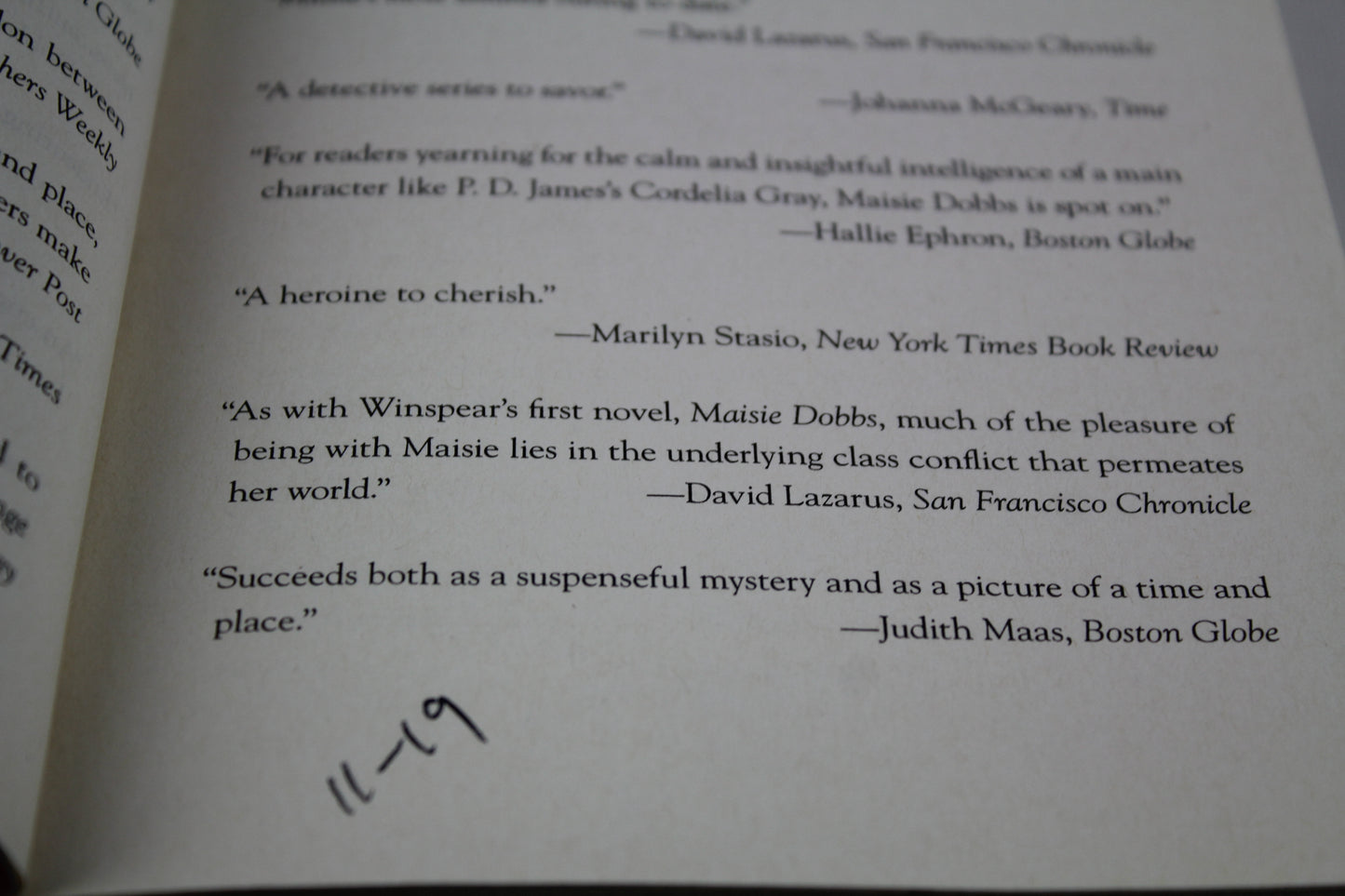 The Mapping of Love and Death: A Maisie Dobbs Novel by Jacqueline Winspear