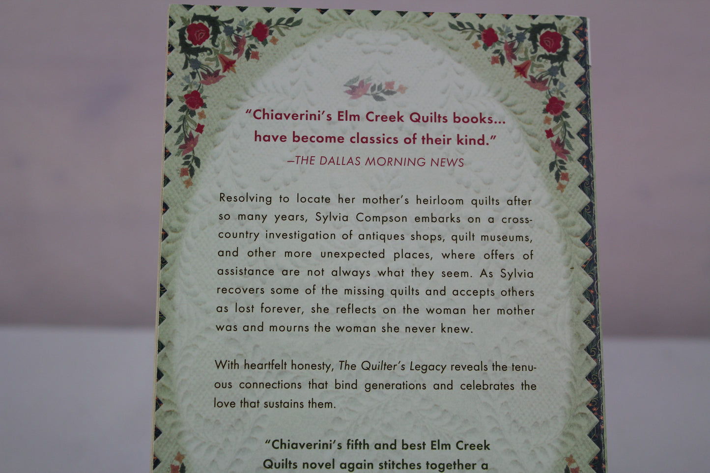 The Quilter's Legacy: An Elm Creek Quilts Novel by Jennifer Chiaverini