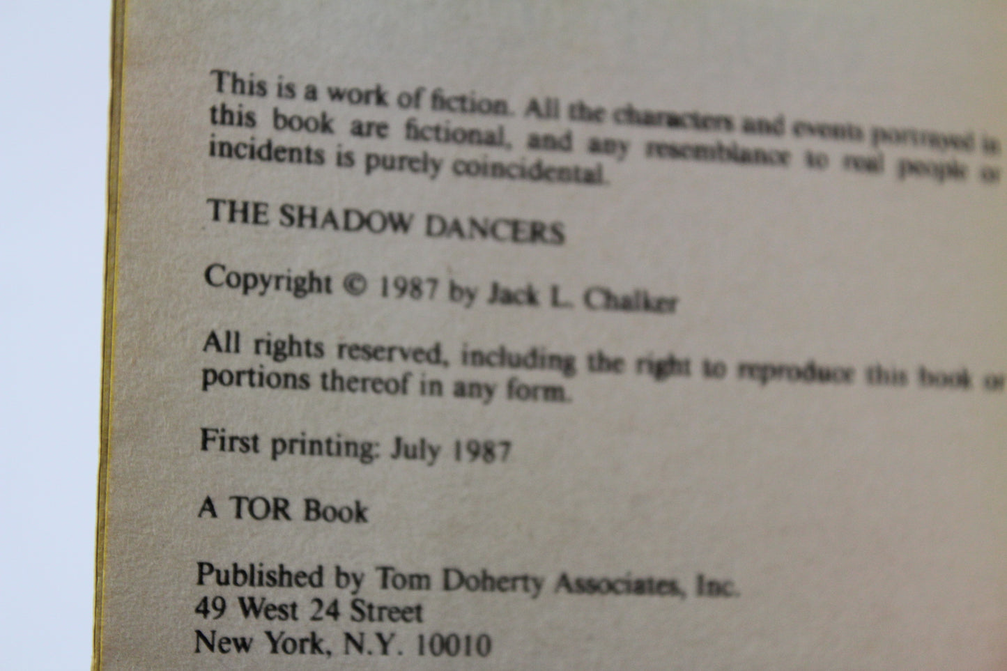 The Shadow Dancers (G. O. D. Inc, No. 2) by Jack L. Chalker
