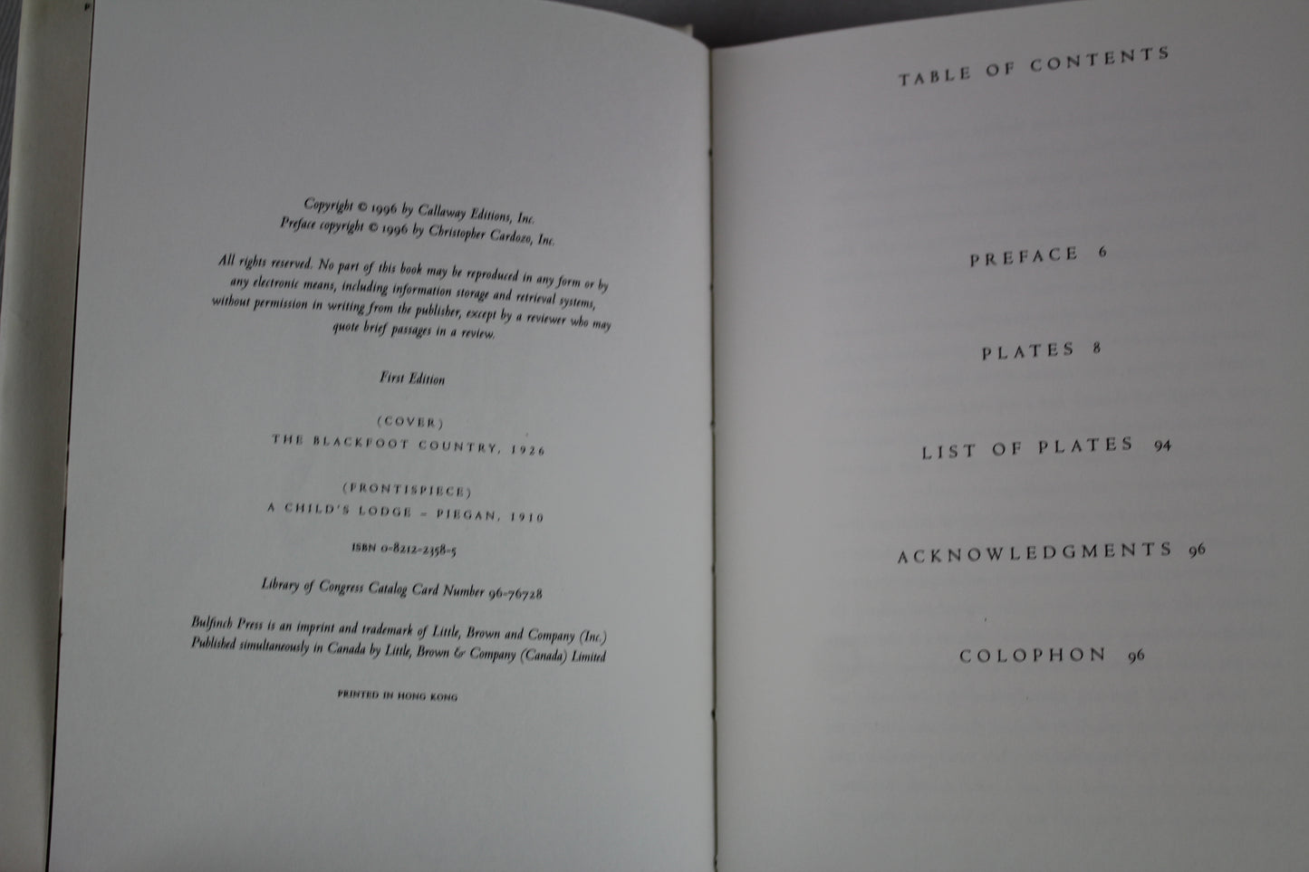 Great Plains by Edward S. Curtis, Callaway Editions, Christopher Cardozo