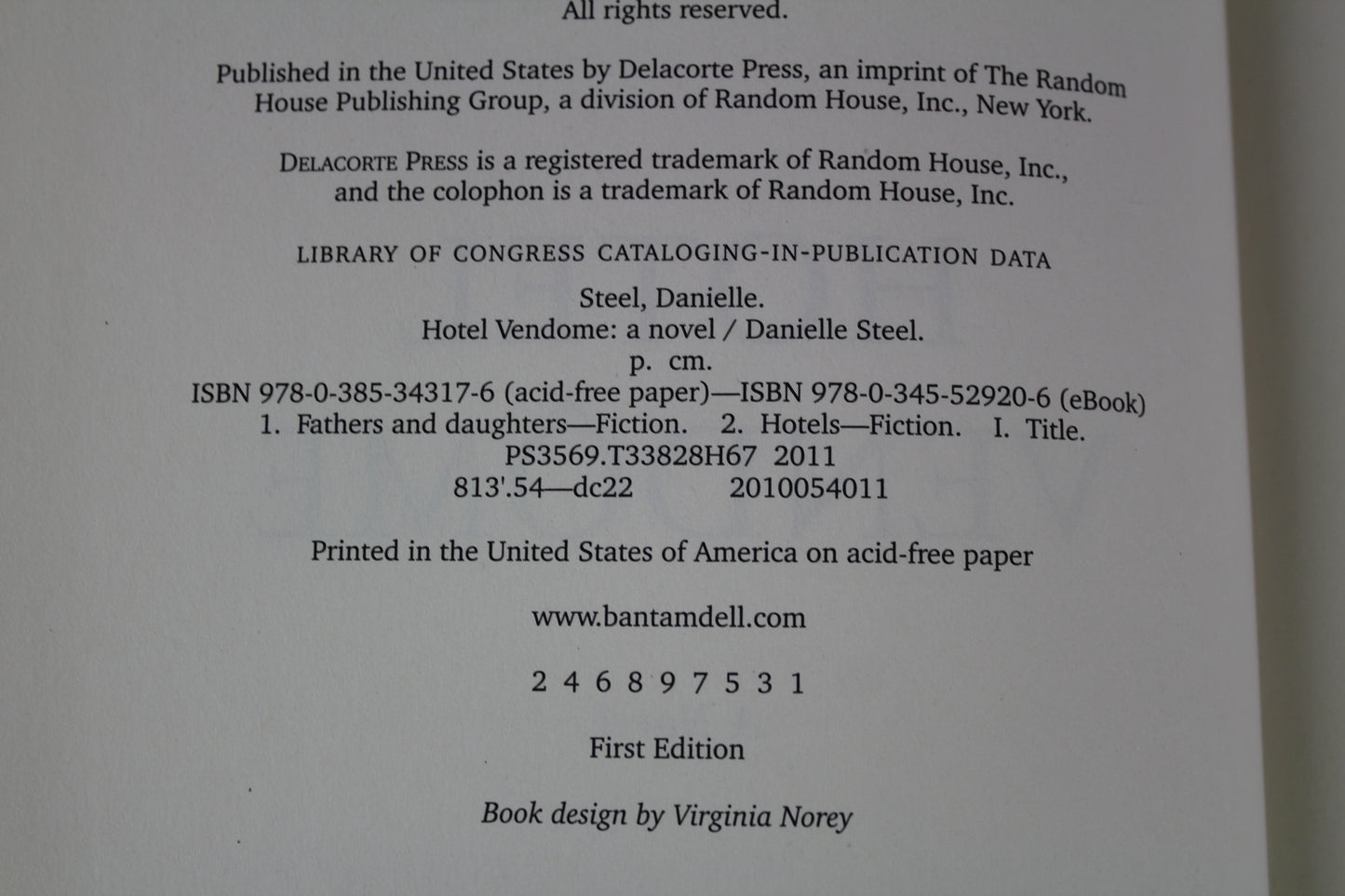 Hotel Vendome: A Novel by Danielle Steel