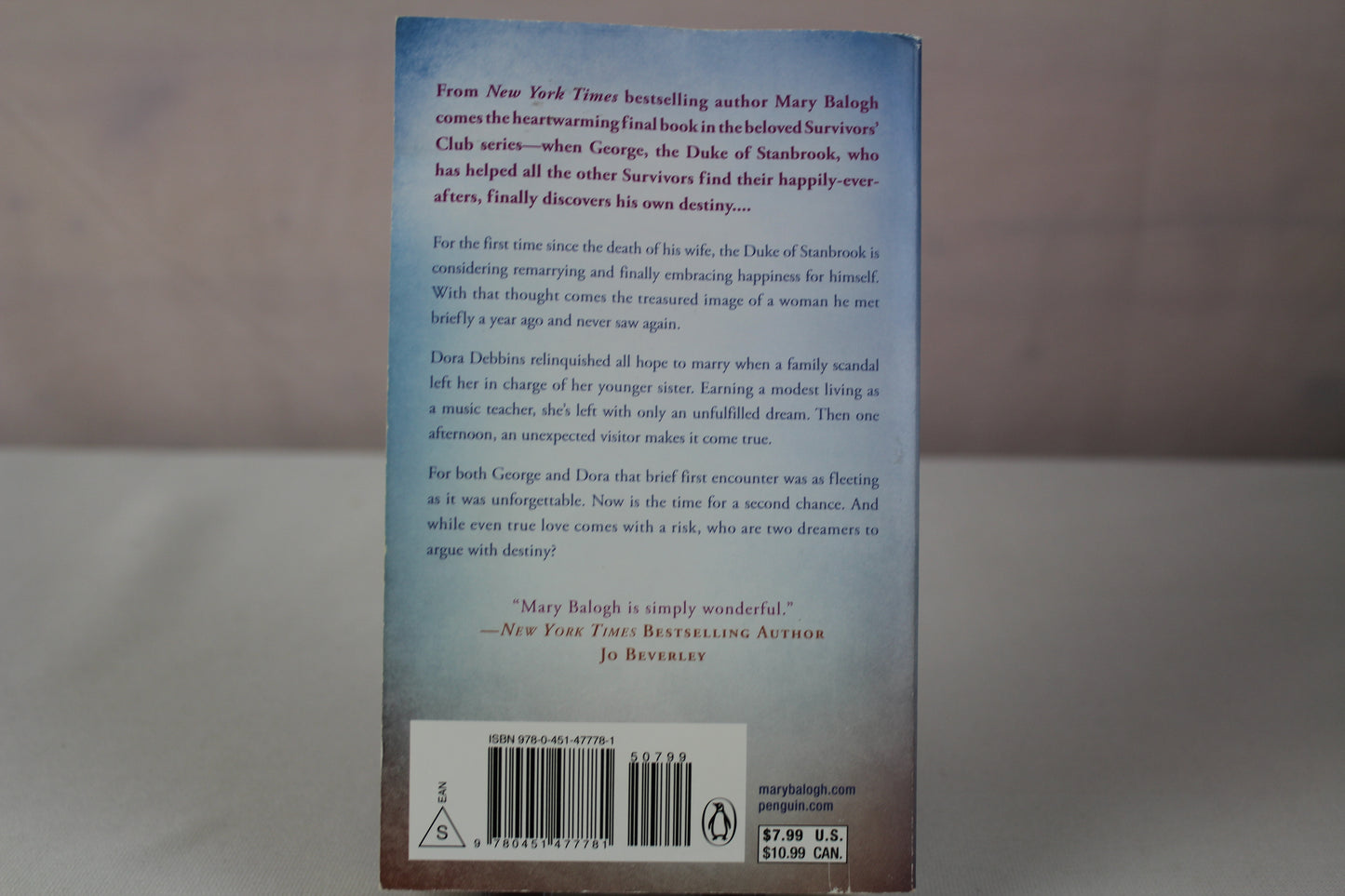 Only Beloved: George's Story (A Survivors Club Novel) by Mary Balogh