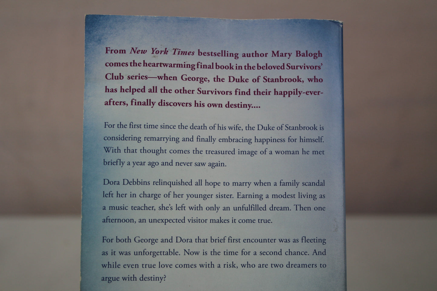 Only Beloved: George's Story (A Survivors Club Novel) by Mary Balogh