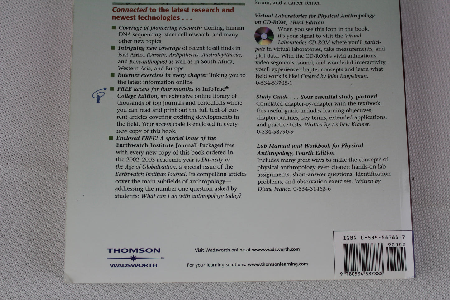 Introduction to Physical Anthropology, Study Guide by Robert Jurmain