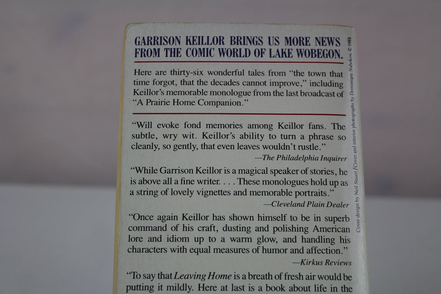 Leaving Home by Garrison Keillor