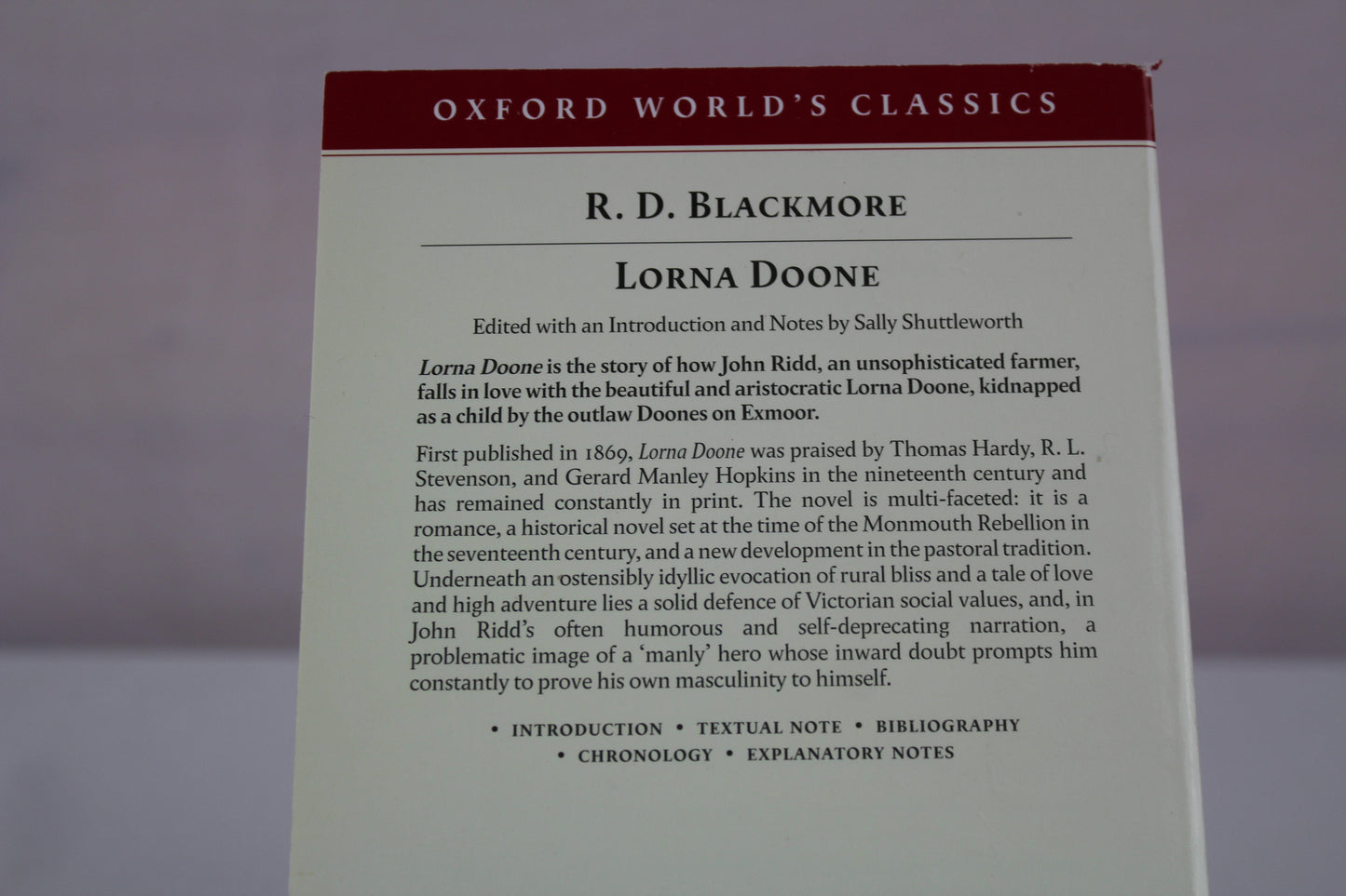 Lorna Doone: A Romance of Exmoor (Oxford World's Classics) by R. D. Blackmore, Sally Shuttleworth
