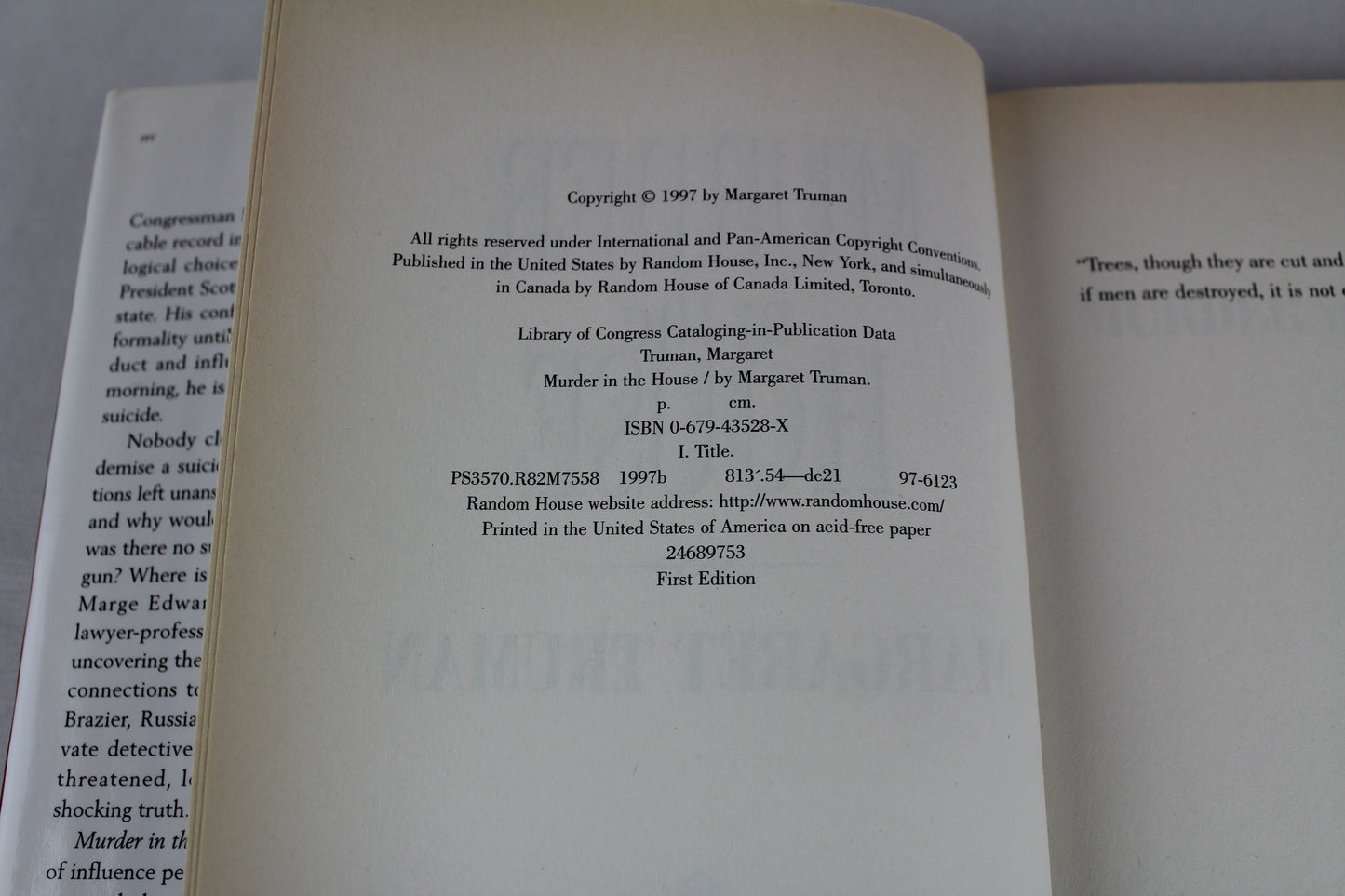 Murder in the House by Margaret Truman