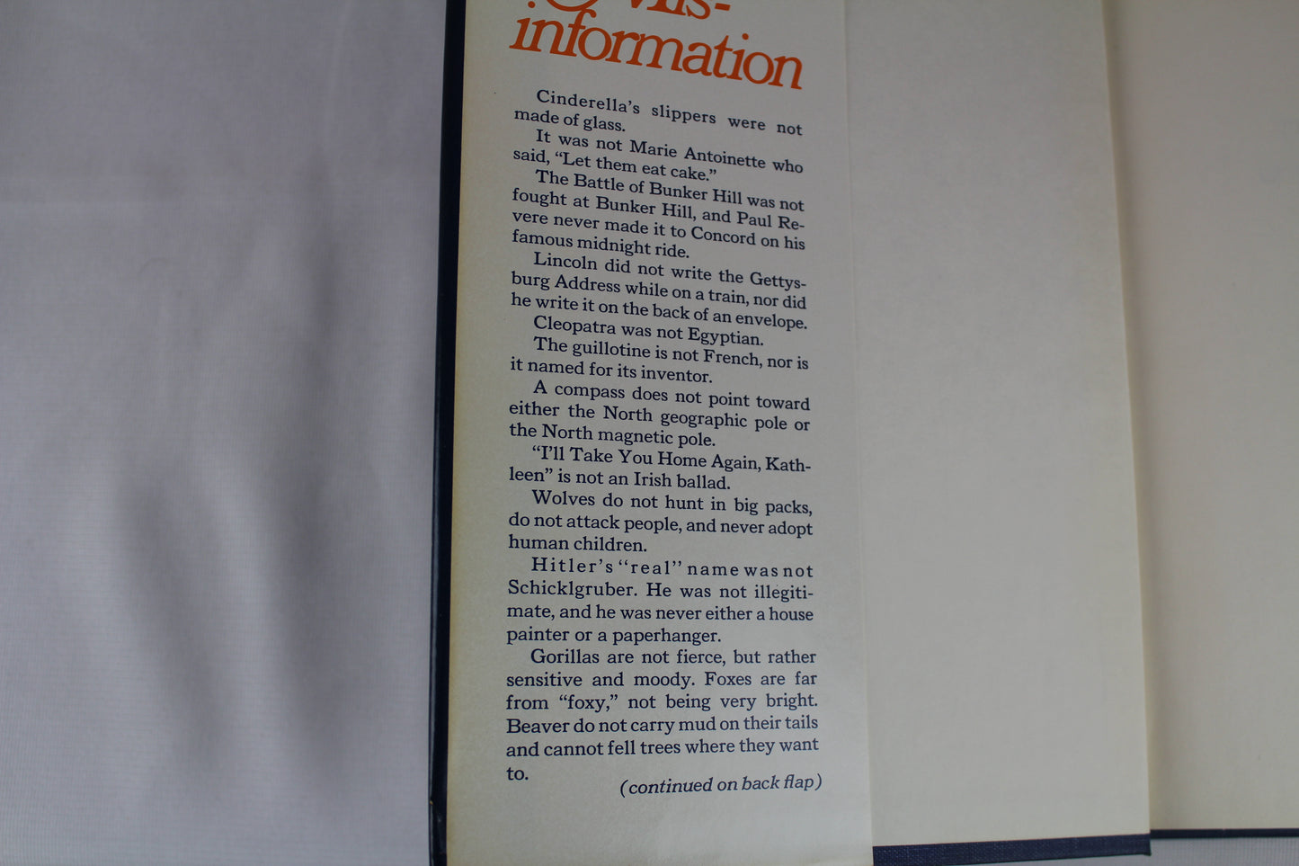 The Dictionary of Misinformation by Tom Burnam
