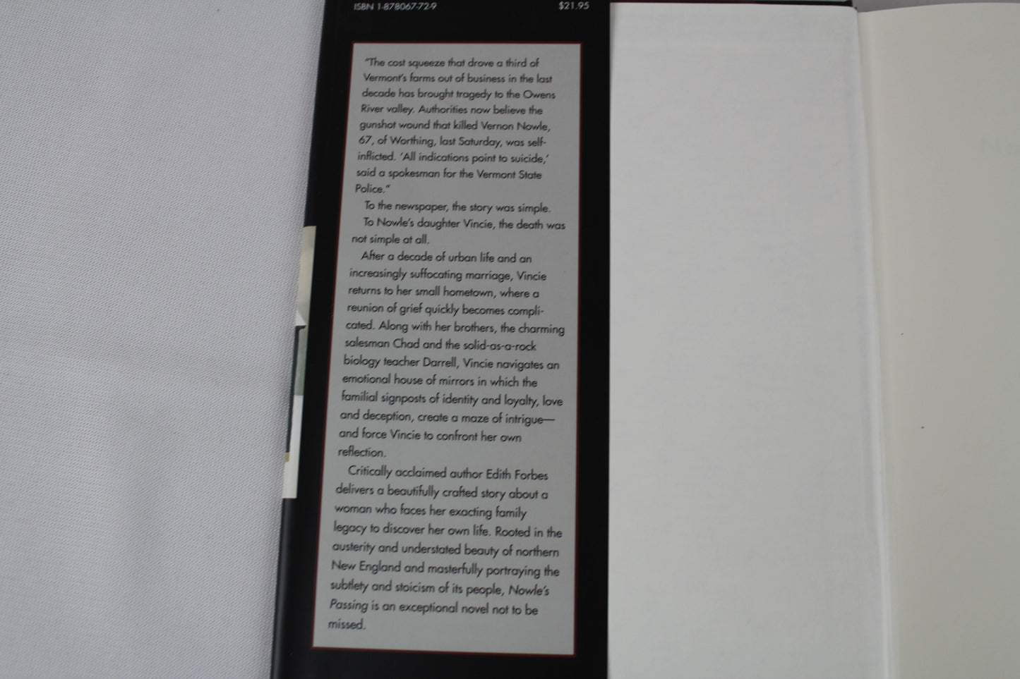 Nowle's Passing: A Novel by Edith Forbes