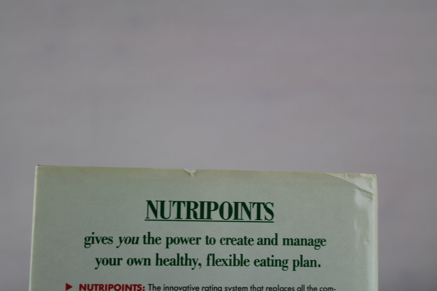 Nutripoints: The Breakthrough Point System for Optimal Nutrition by Roy E. Vartabedian, Kathy Matthews