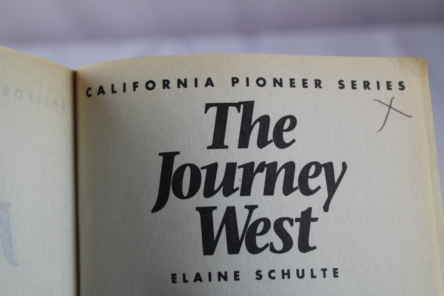 The Journey West (California Pioneer Series, Book I) by Elaine L. Schulte