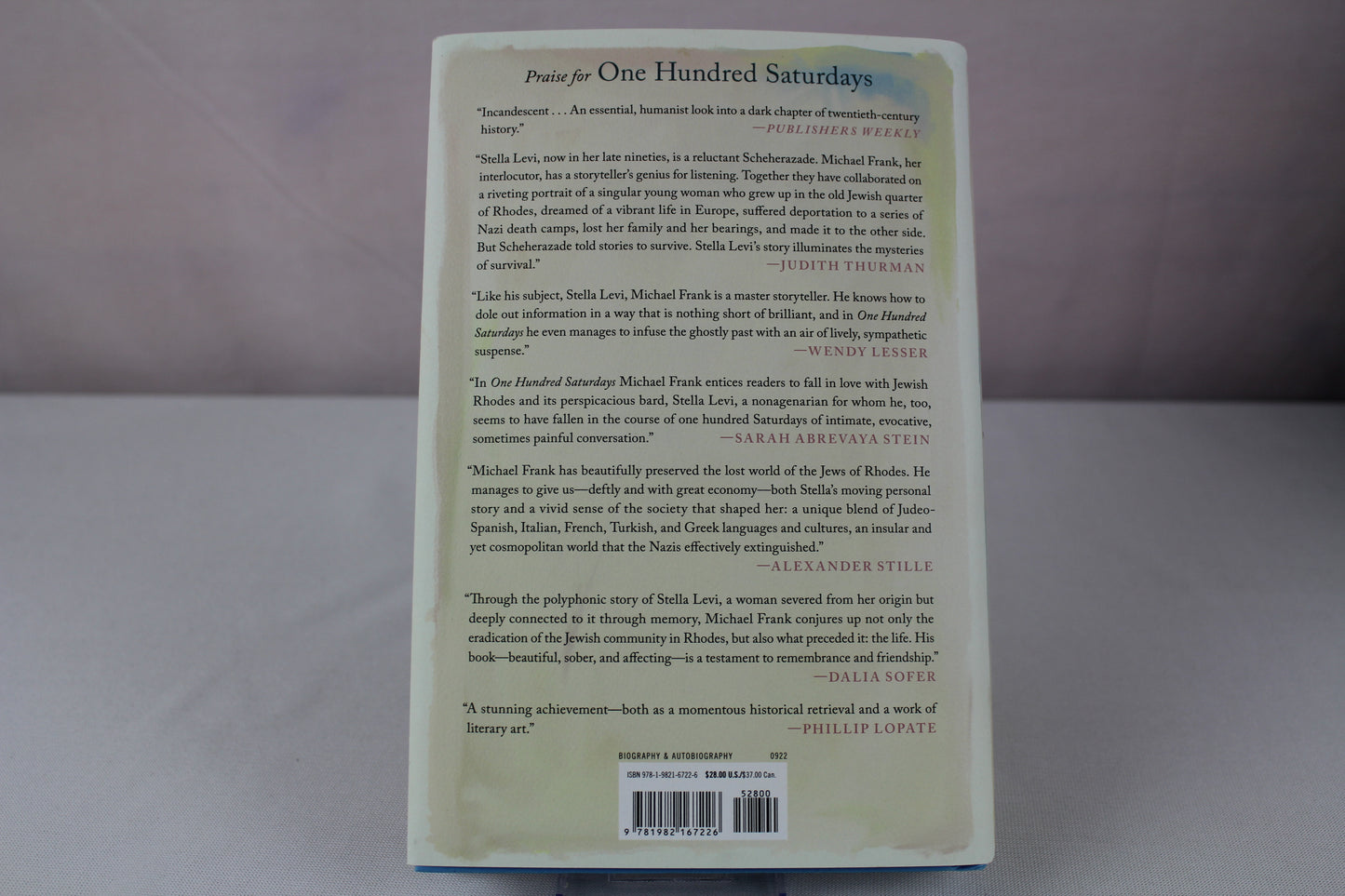 One Hundred Saturdays: Stella Levi and the Search for a Lost World by Michael Frank, Maira Kalman