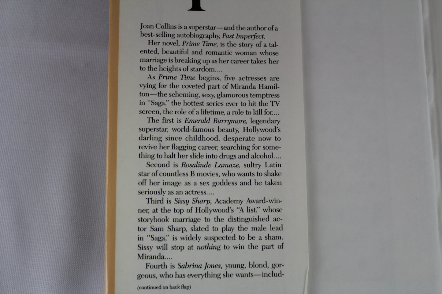 Prime Time a Novel by Joan Collins