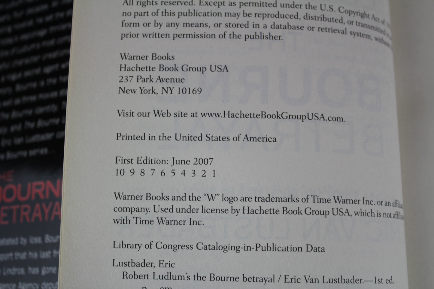 Robert Ludlum's The Bourne Betrayal by Eric Van Lustbader