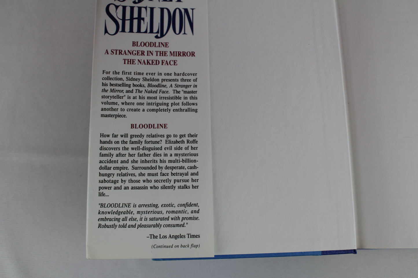 Sidney Sheldon: Three Complete Novels : Bloodline; A Stranger in the Mirror; The Naked Face by Sidney Sheldon