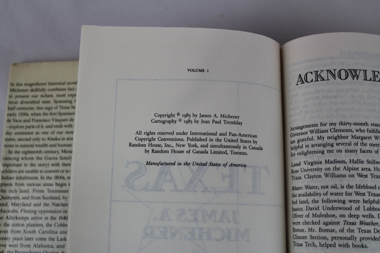Texas (Vol 1 & 2) by James A. Michener, Charles Shaw