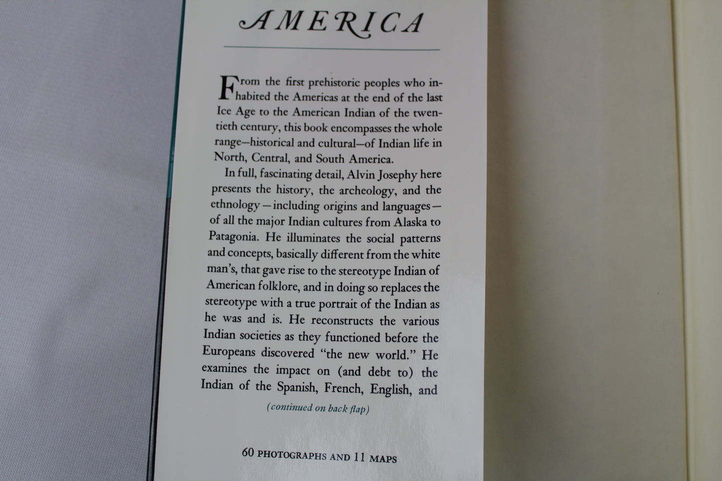 The Indian Heritage of America by Alvin M. Josephy Jr.