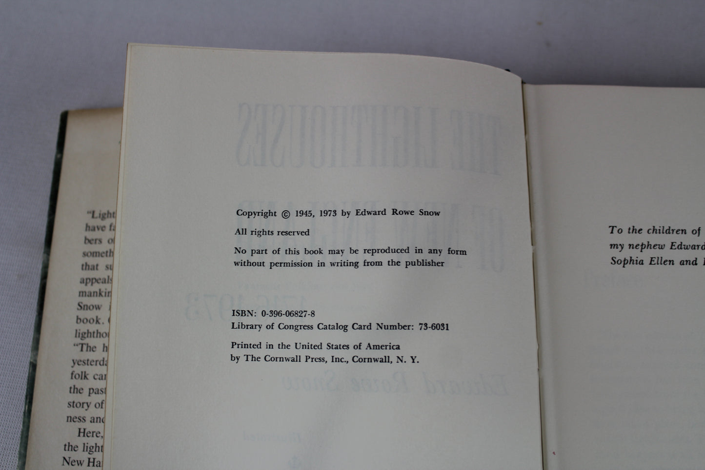 The Lighthouses of New England, 1716-1973 by Edward Rowe Snow